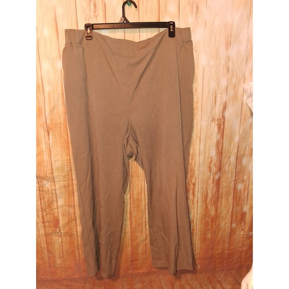 Lane Bryant Khaki Straight Leg Pull On Pants Sz 24